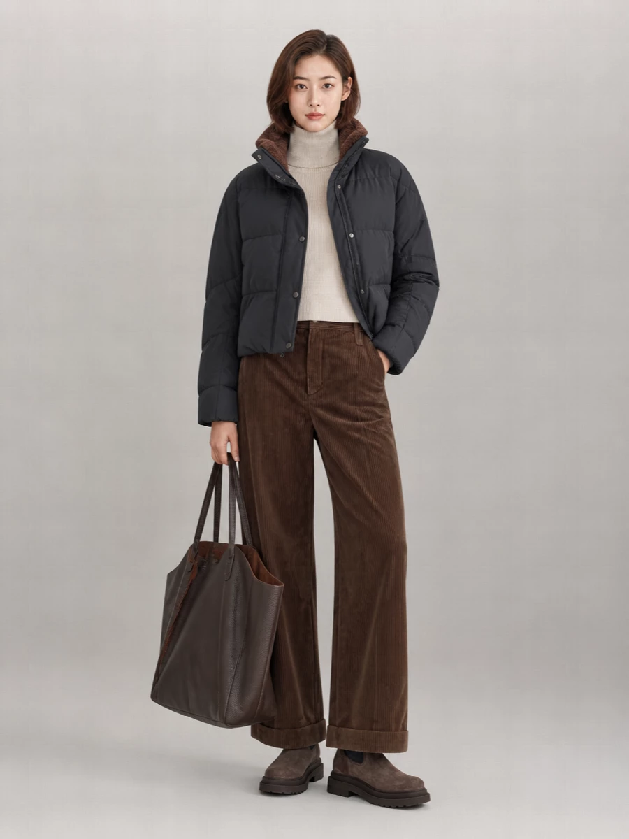 Brunello Cucinelli Down Cropped Quilted Puffer Jacket