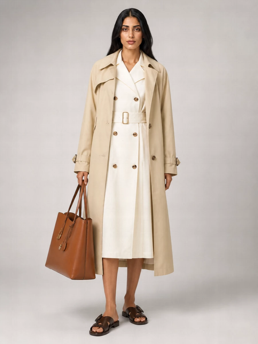 Sportmax Cupro Trench Coat