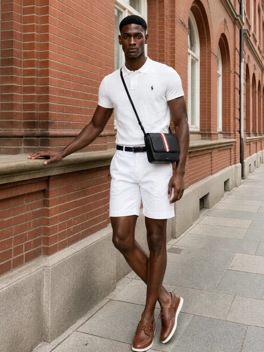 Polo ralph lauren white chino shorts tods loafers