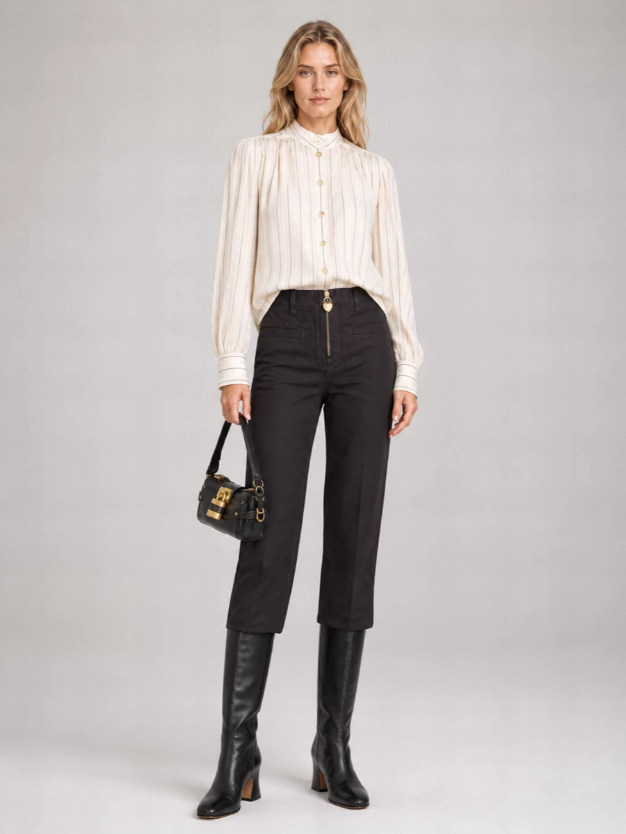 Chloé Synthetic Leather High-Heel Boots