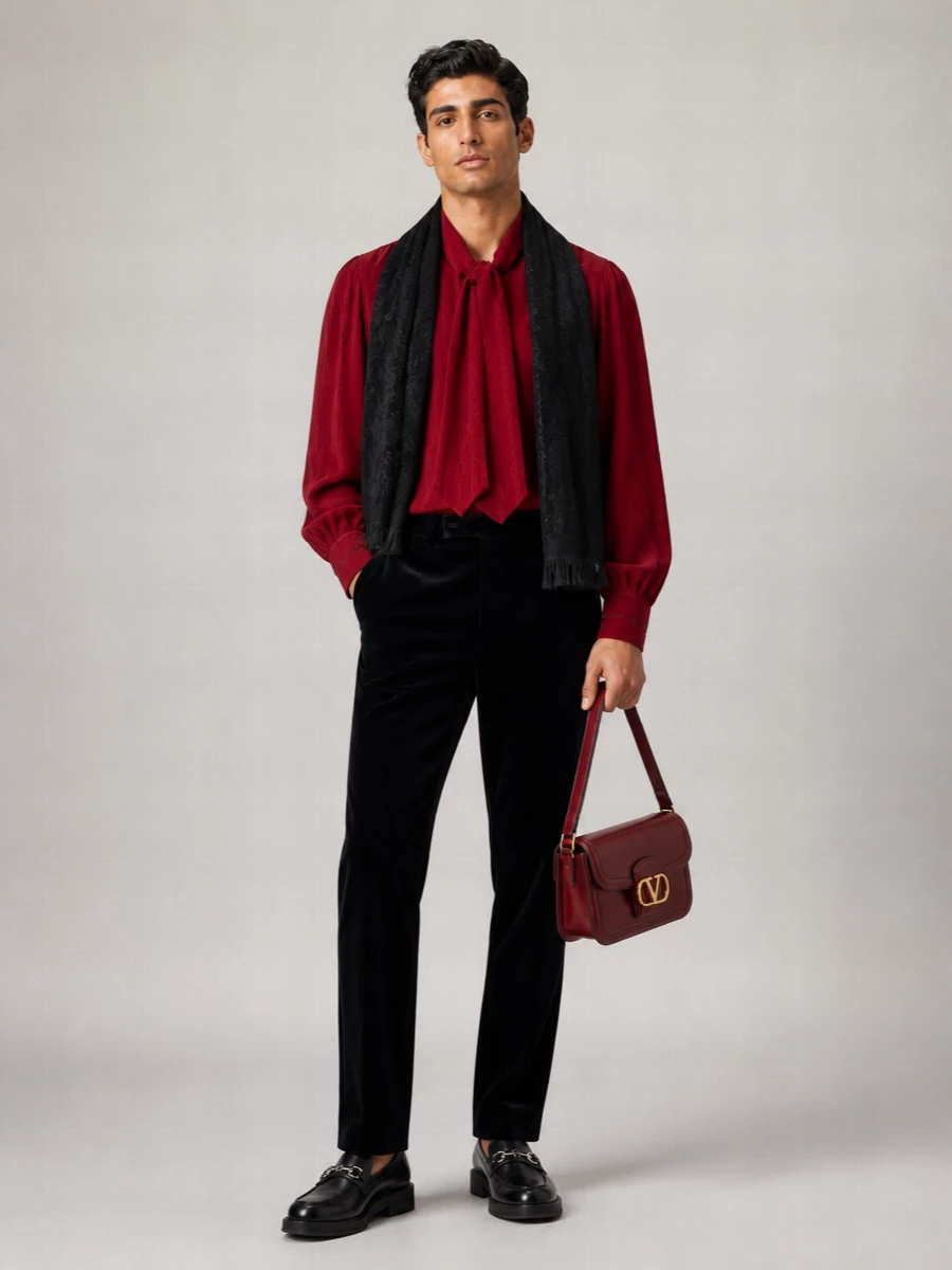 Gucci Silk Pussy-Bow Shirt