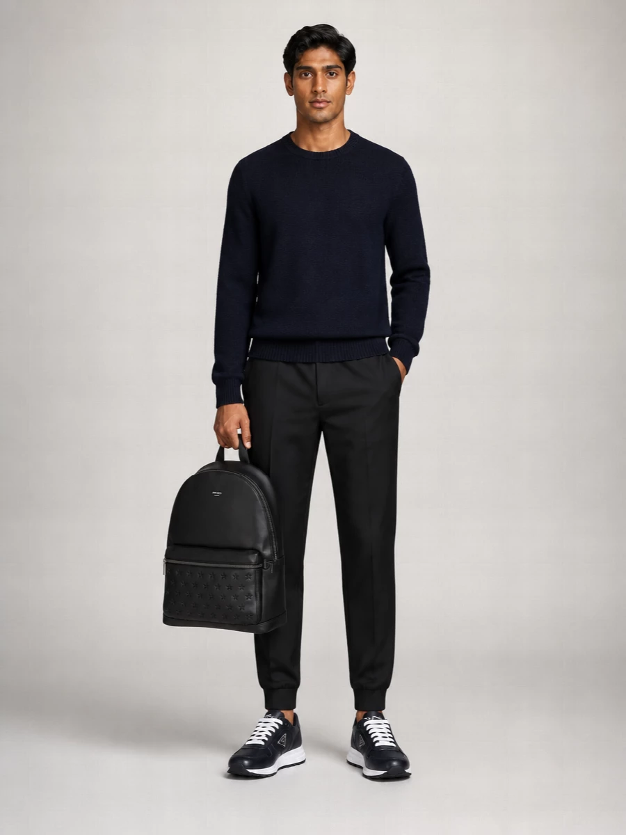 Prada Prax City Nylon Leather Low Sneakers
