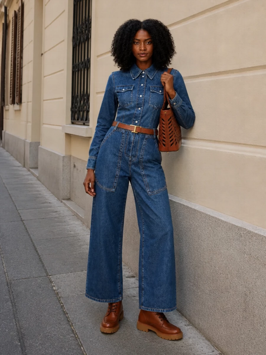 Etro cargo jeans chloe denim shirt prada boots
