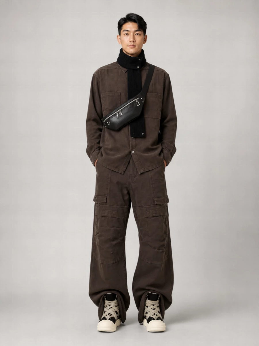 Rick Owens Drkshdw Cotton Wide-Leg Trousers