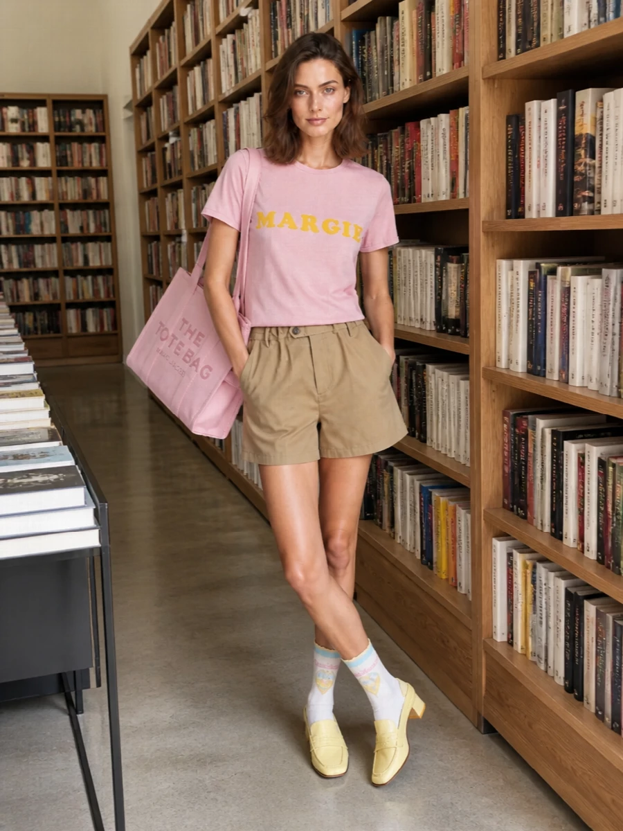 Mm6 margiela margie tshirt camel shorts outfit