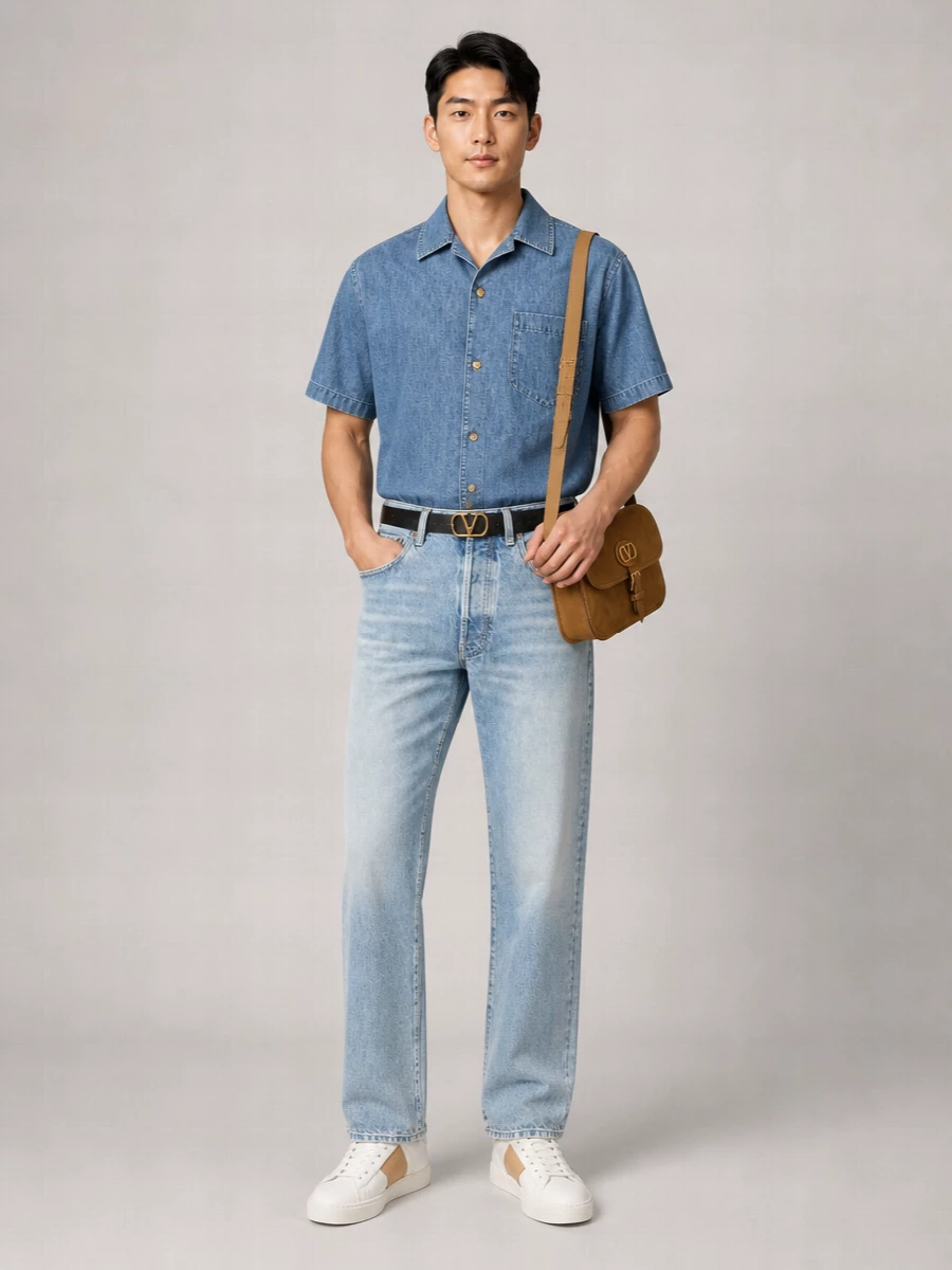Valentino Garavani Denim Mid-Rise Straight-Leg Jeans