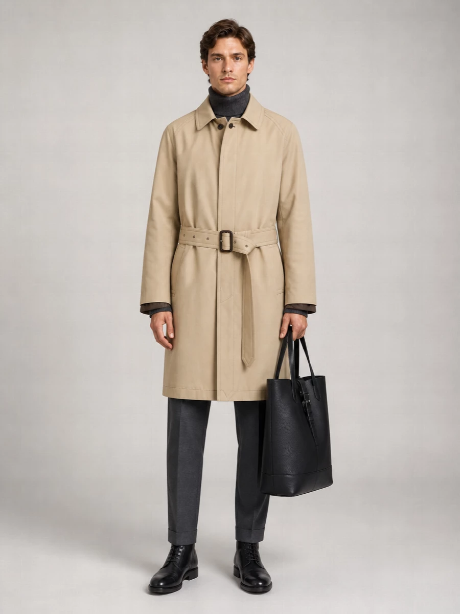 Maison Margiela Long Single-Breasted Trench Coat