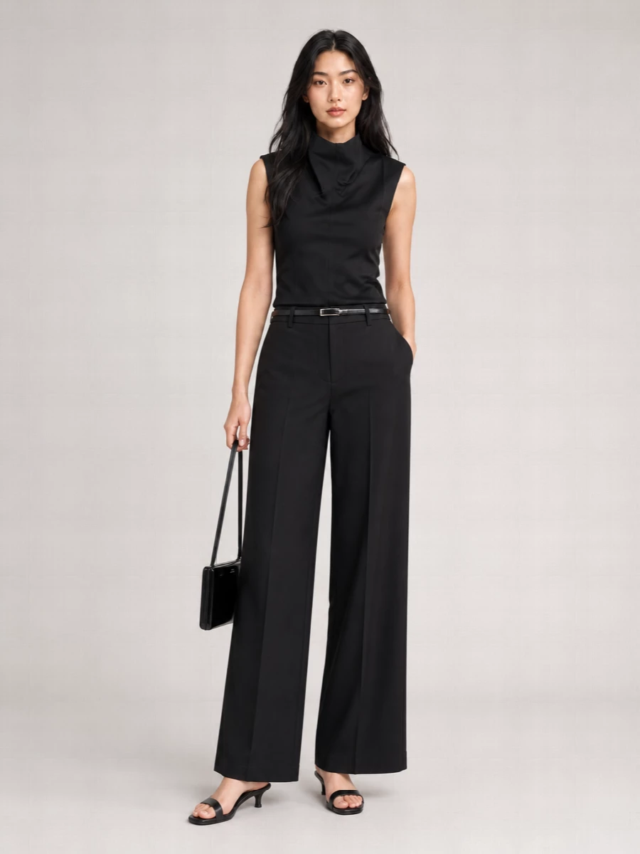 Totême Satin Sleeveless Funnel-Neck Top