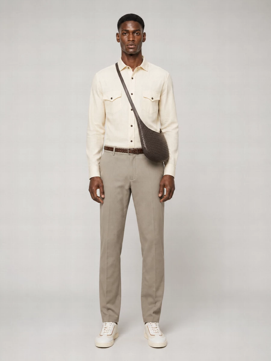 Brunello Cucinelli Cotton Corduroy Leisure Fit Western Shirt