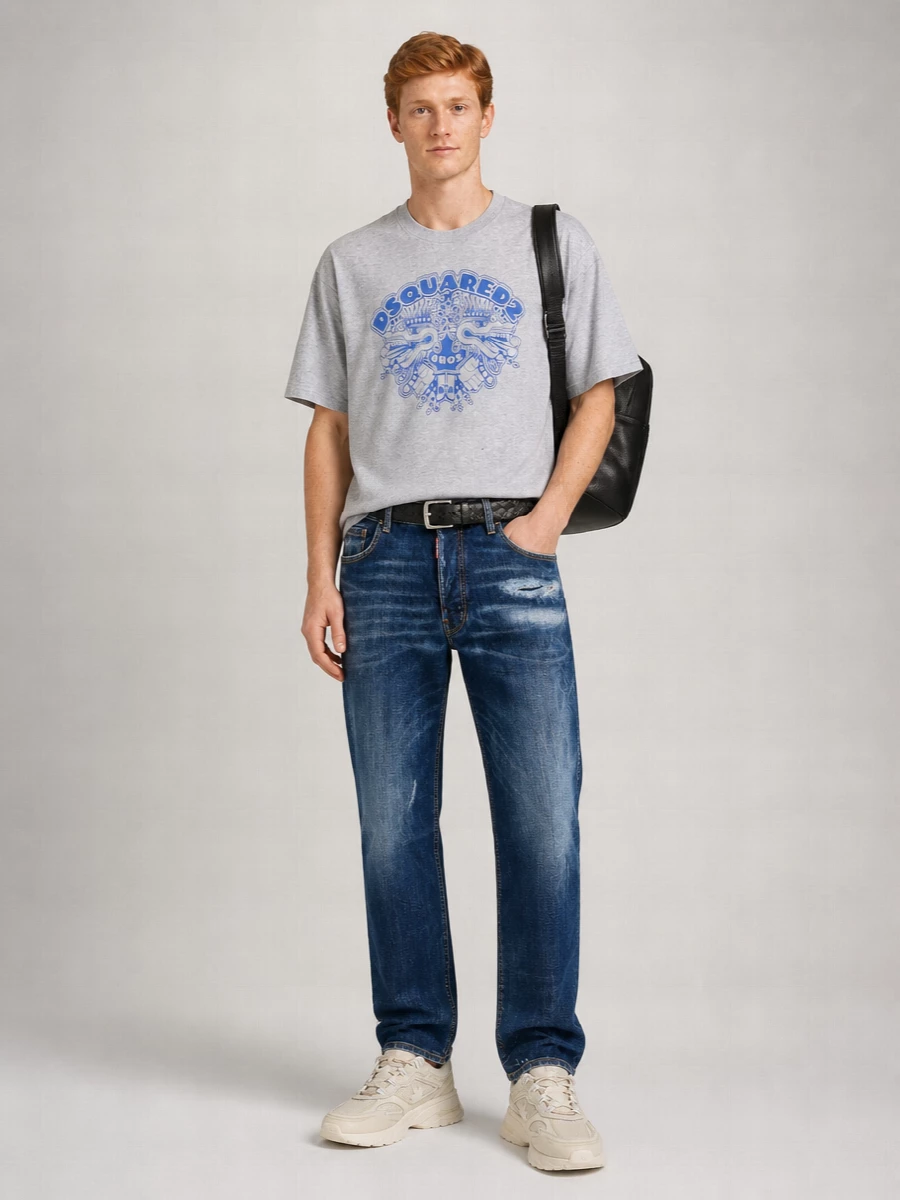 Dsquared2 Denim Straight-Leg Loose Jeans