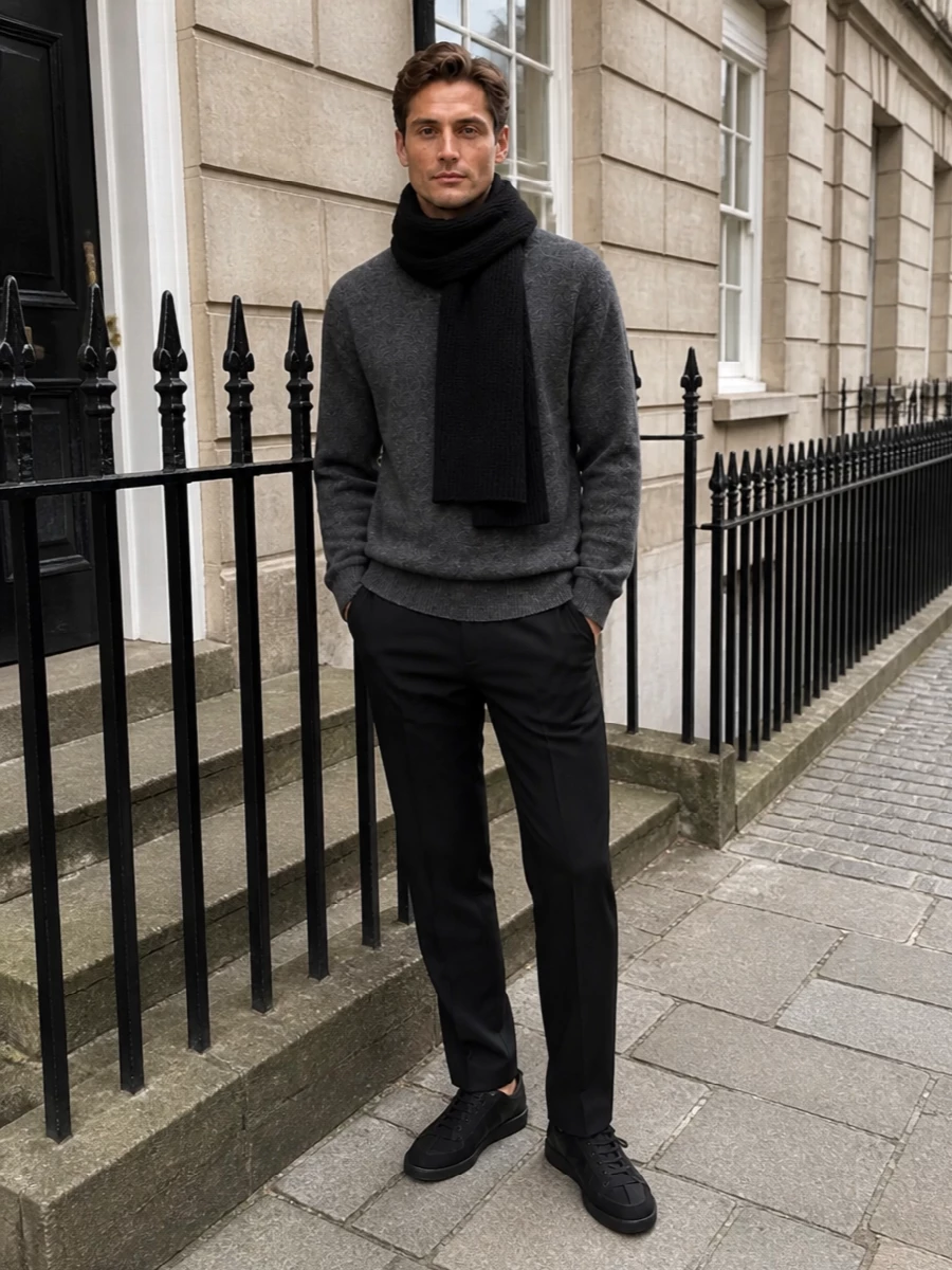Comme des garcons knit black tailored trousers