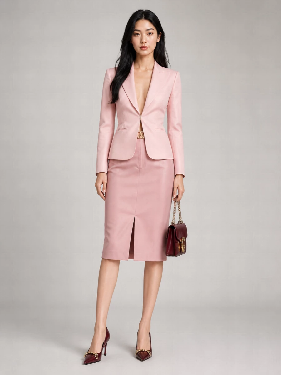 Gucci Silk Pencil Skirt