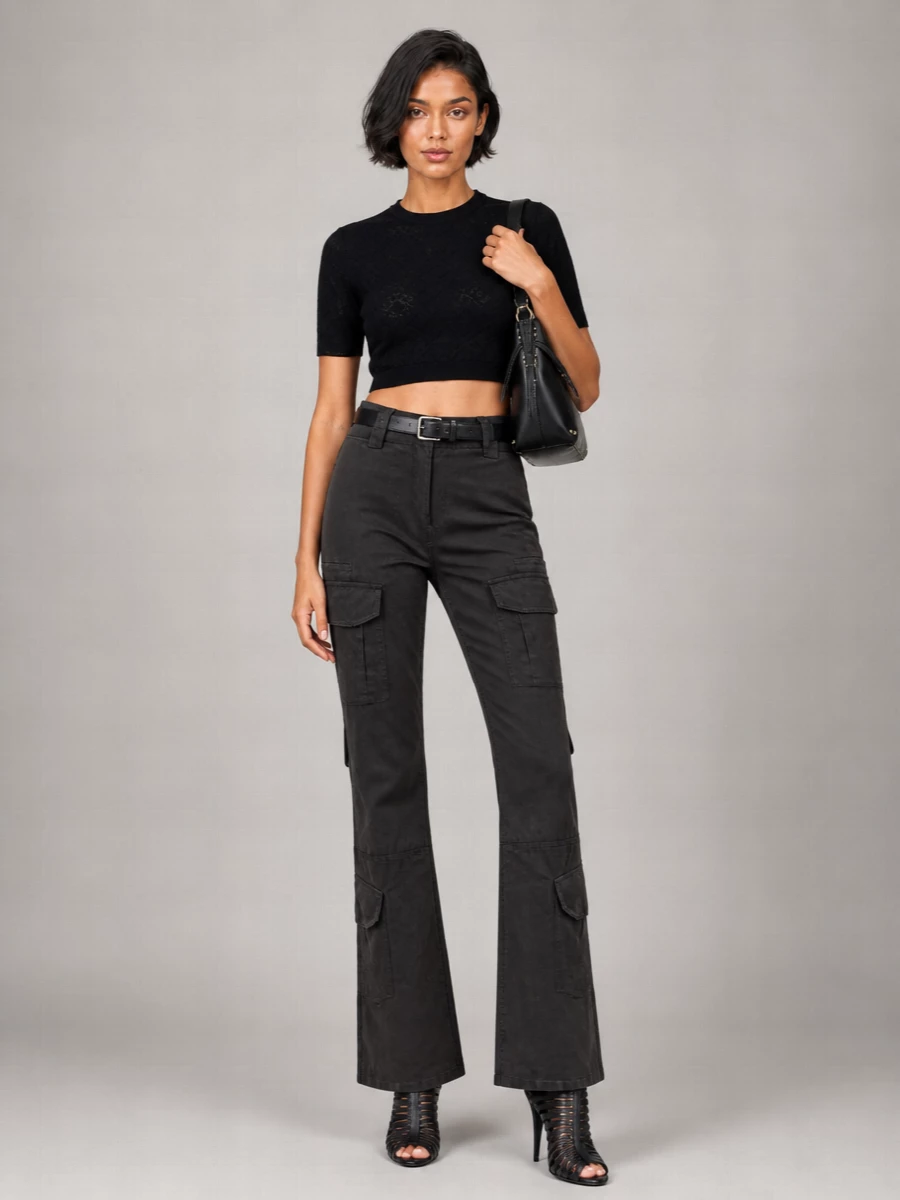Givenchy Cotton Flared Cargo Trousers