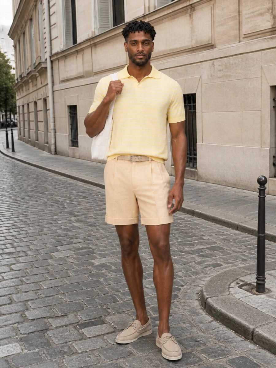 Auralee polo valentino shorts prada boat shoes