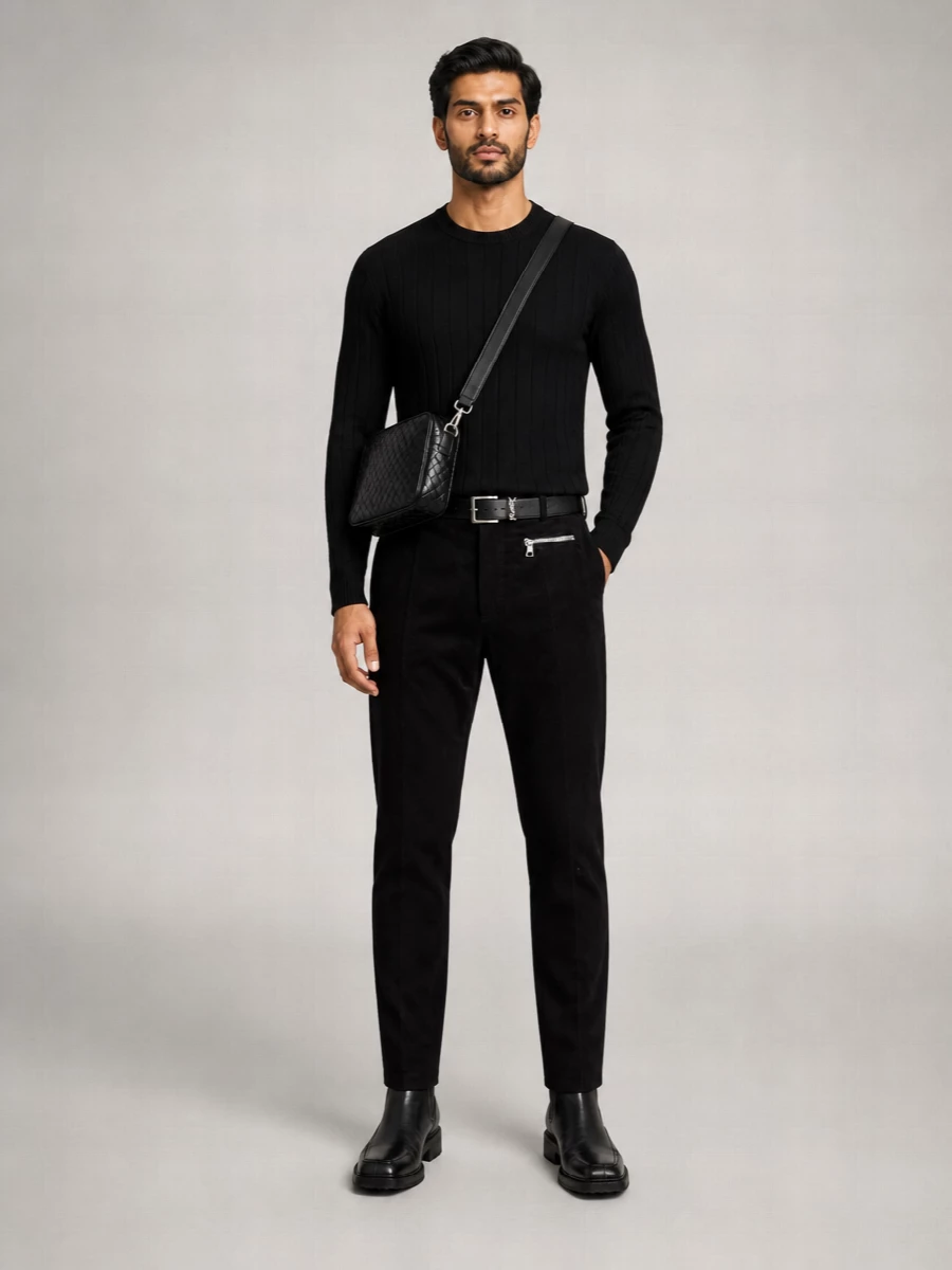 Balmain Velvet Straight-Leg Trousers