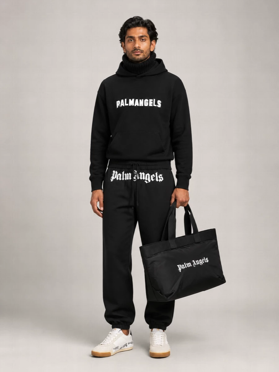 Palm Angels Cotton Printed Hoodie