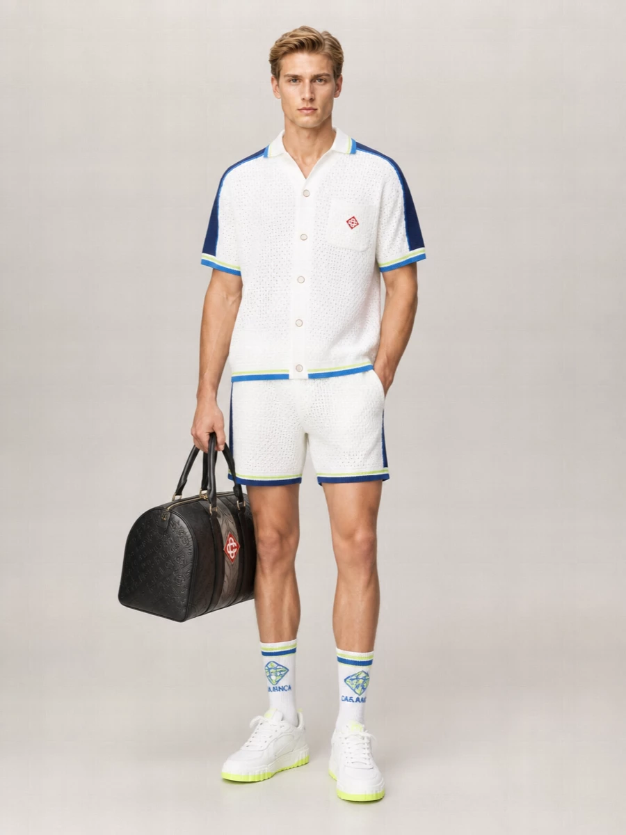 Casablanca Crochet Bermuda Shorts