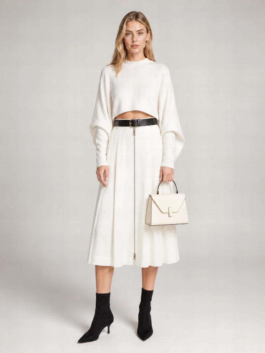 Alaïa Open Back Knit Crewneck Sweater