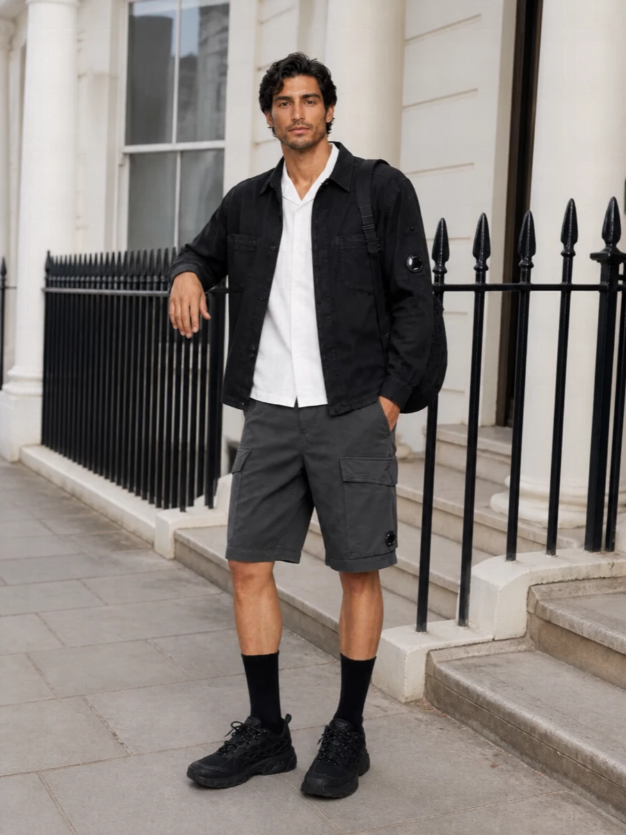 Cp company cargo outfit salomon black sneakers
