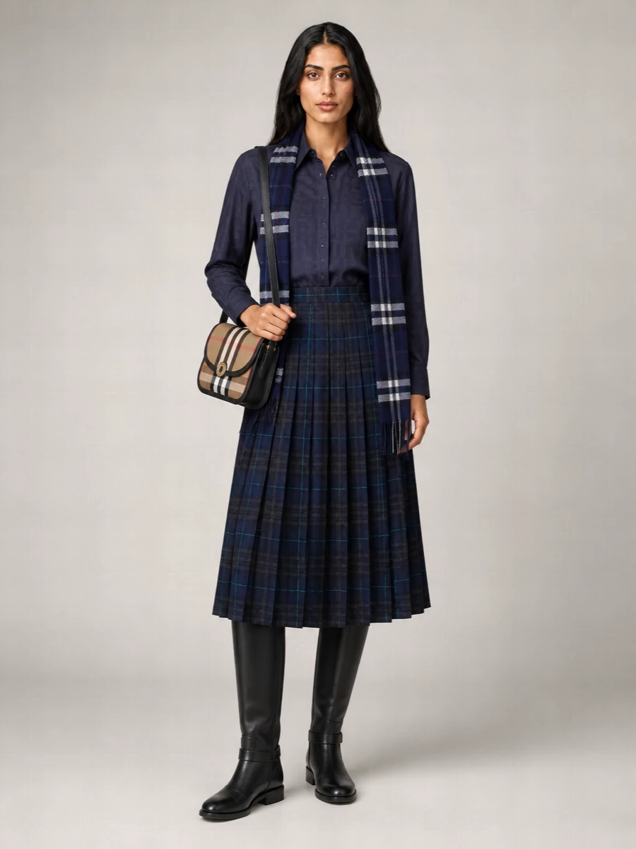 Burberry Cashmere Checked Scarf
