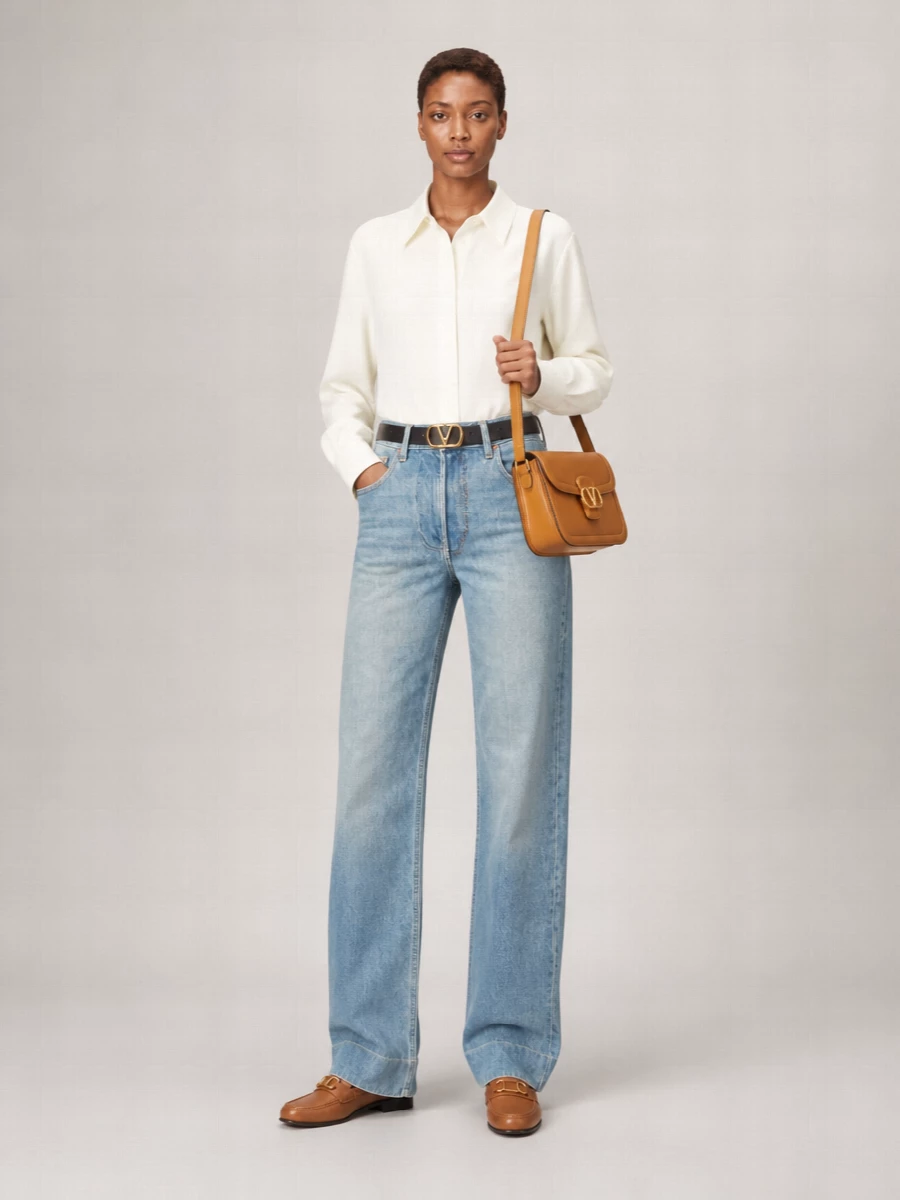 Valentino Leather Reversible Belt