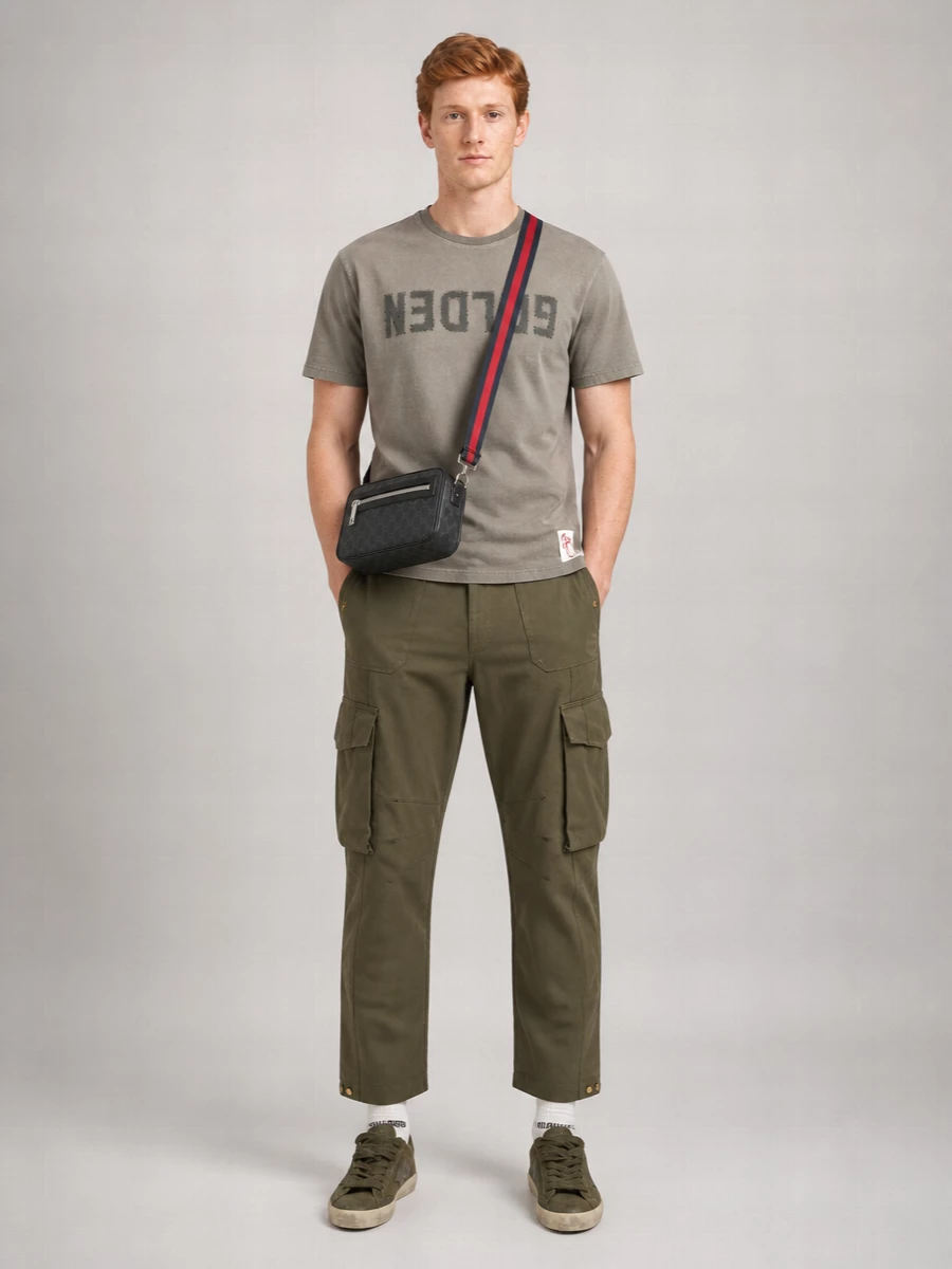 Golden Goose Cotton Blend Wide-Leg Cargo Trousers