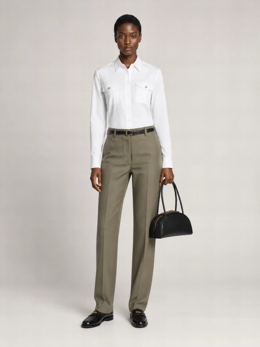 Miu Miu Mohair Wide-Leg Tailored Trousers