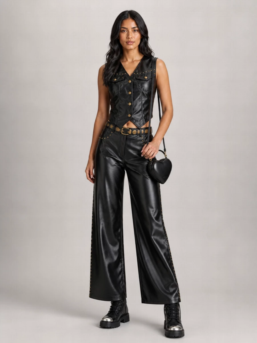 Golden Goose Studded Leather Belt