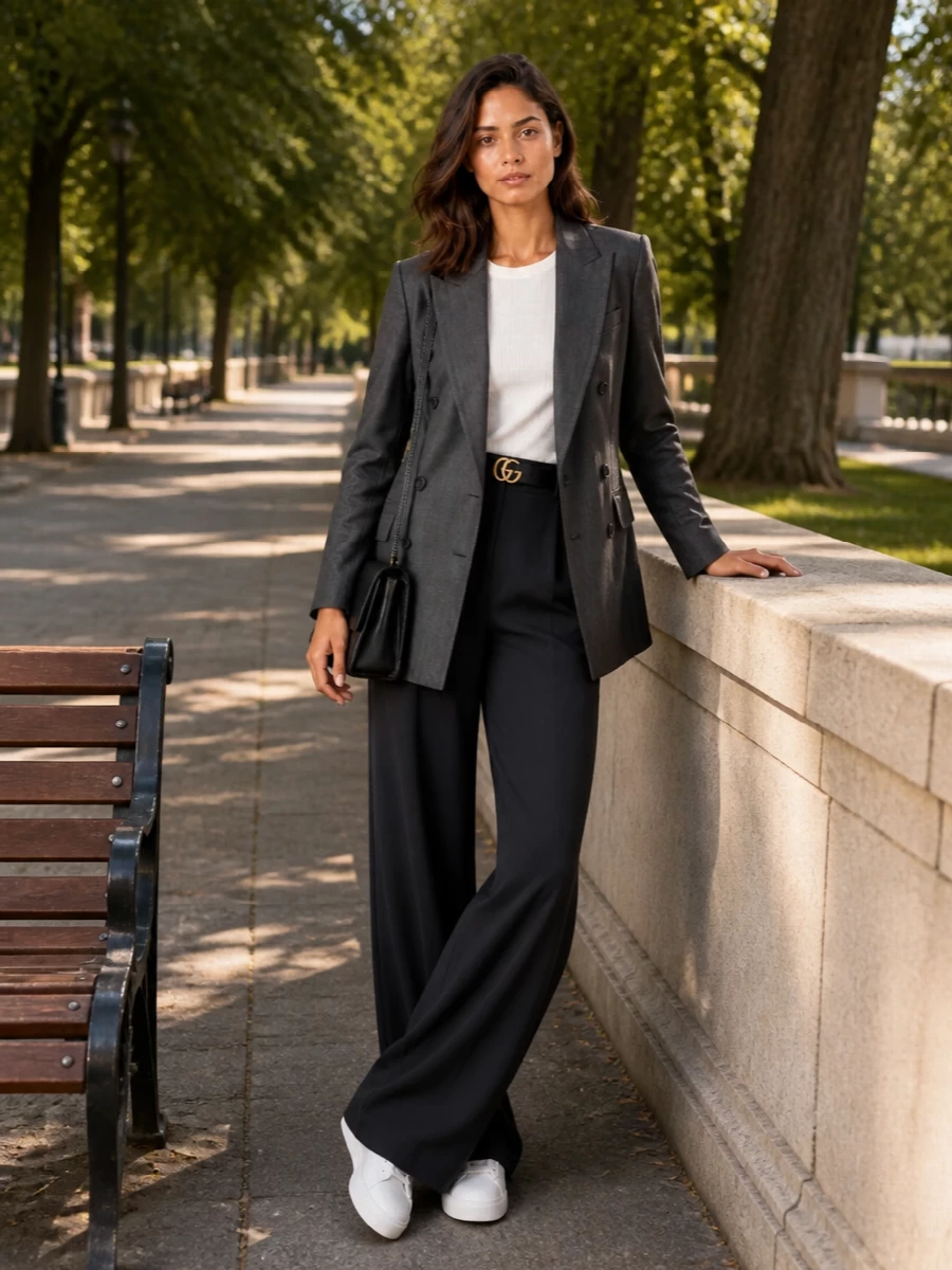Golden goose blazer gucci wide leg trousers