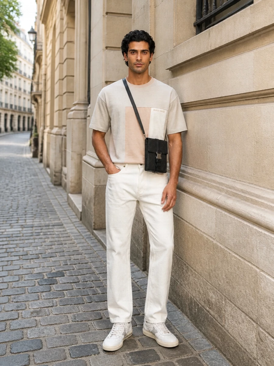 Golden goose sneakers off white jeans gucci bag