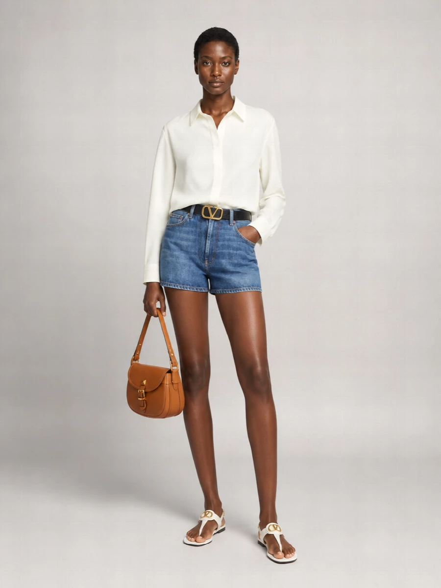 Valentino denim tailored shorts