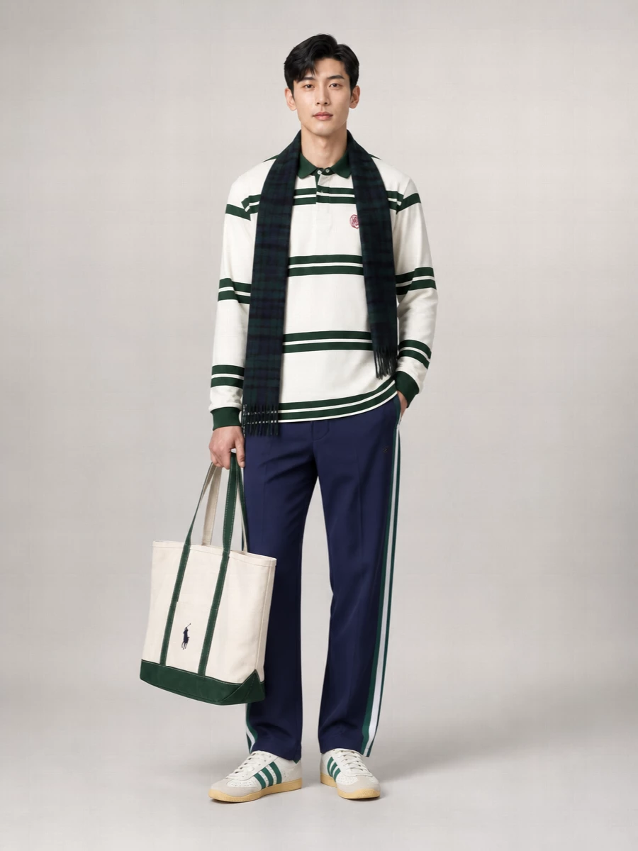 Drôle De Monsieur Striped Polo Shirt