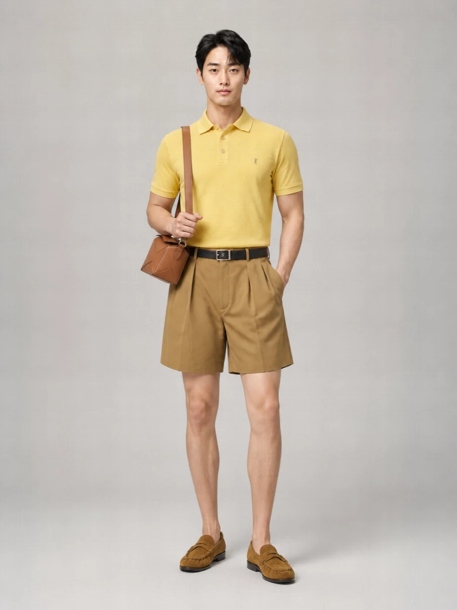 Saint Laurent Cotton Piqué Short-Sleeve Polo Shirt