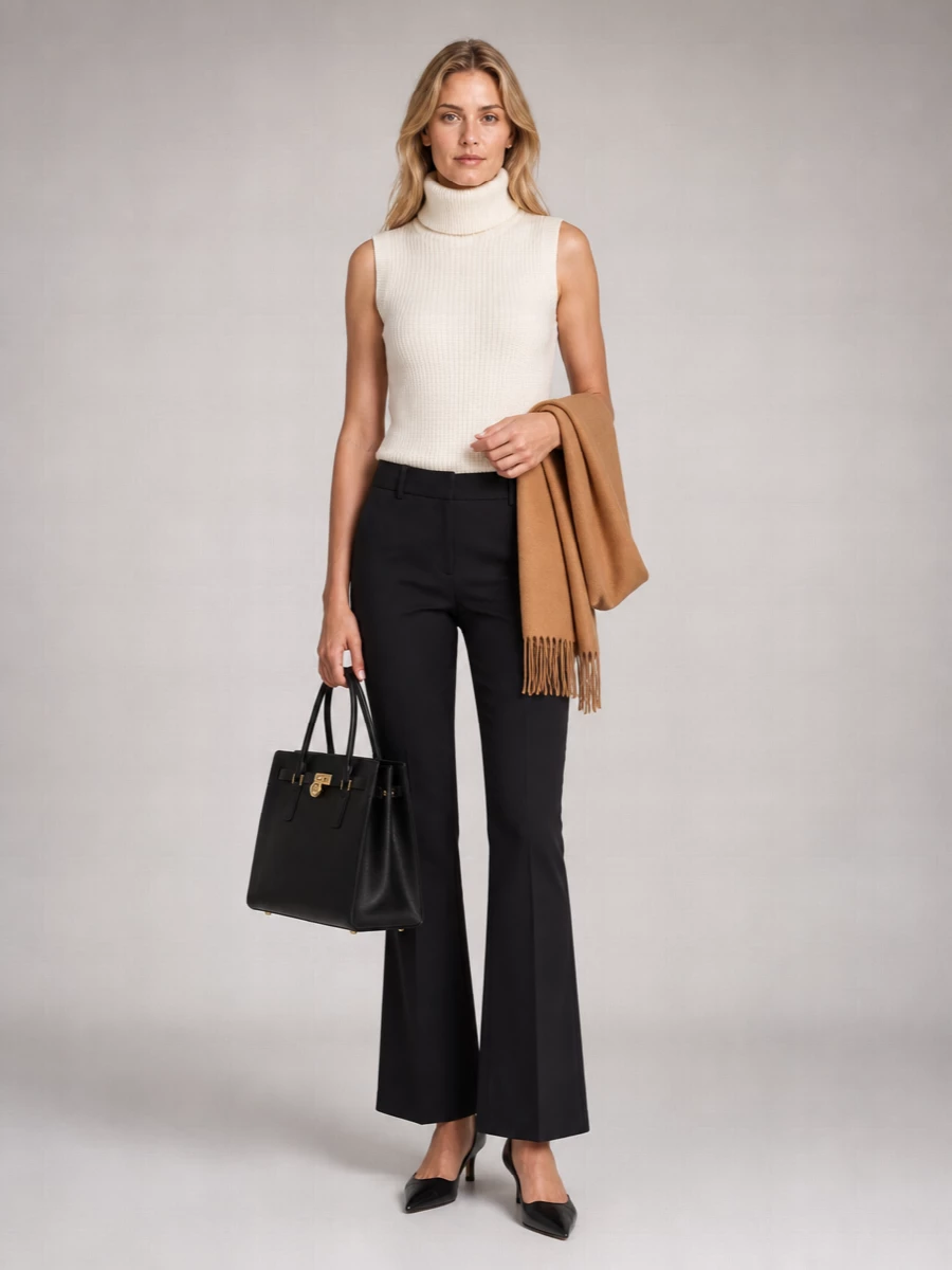 Michael Kors Sleeveless Turtleneck Knitted Top