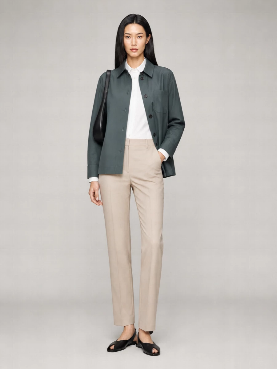 S Max Mara Cotton Asymmetric Long-Sleeve Shirt