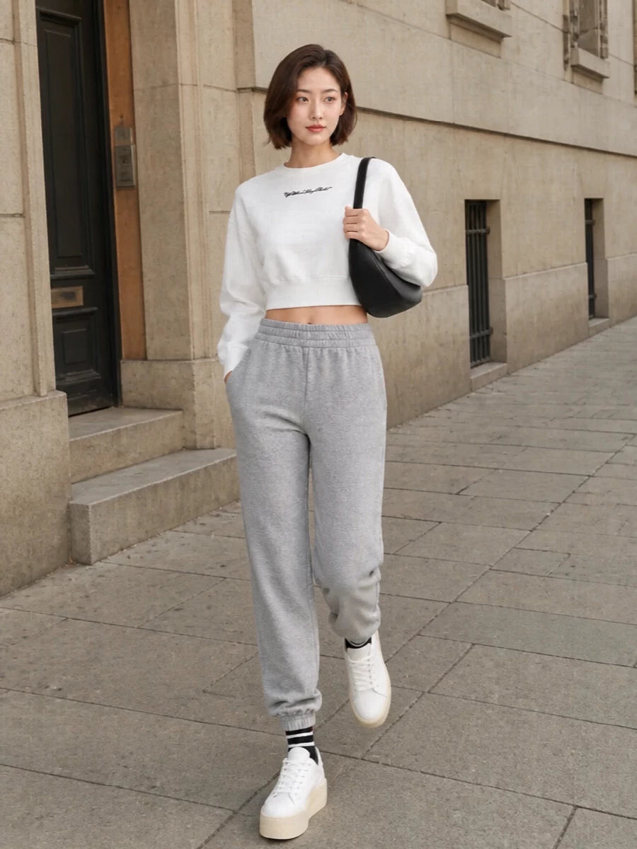 Off white joggers coperni bag streetwear outfit
