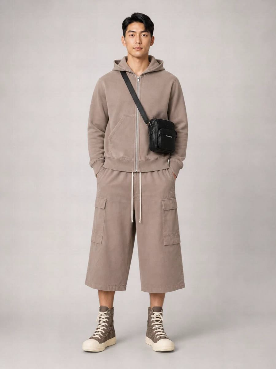 Rick Owens Drkshdw Cotton Zip-Up Hoodie