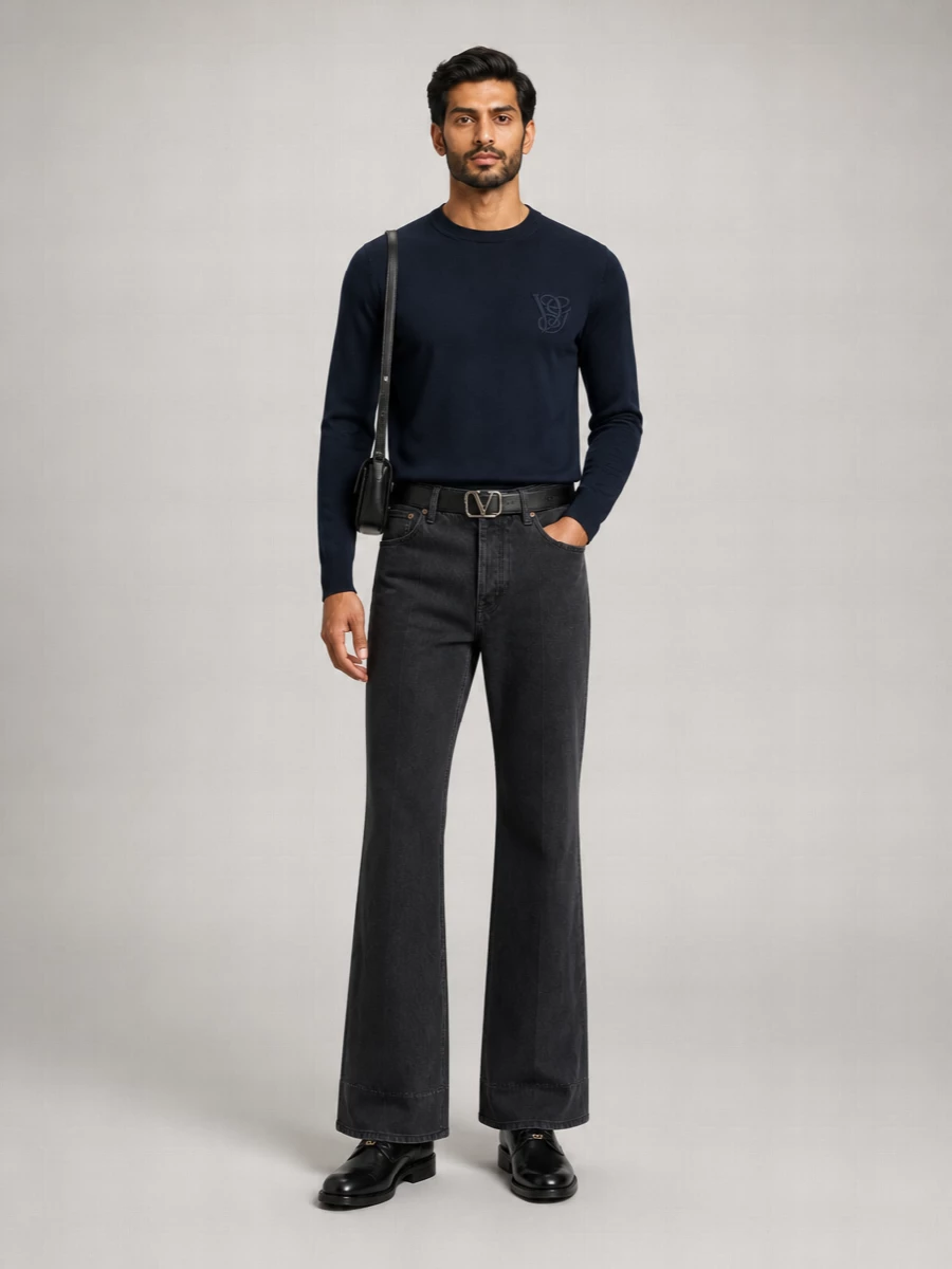 Valentino Garavani Denim Straight-Leg Trousers