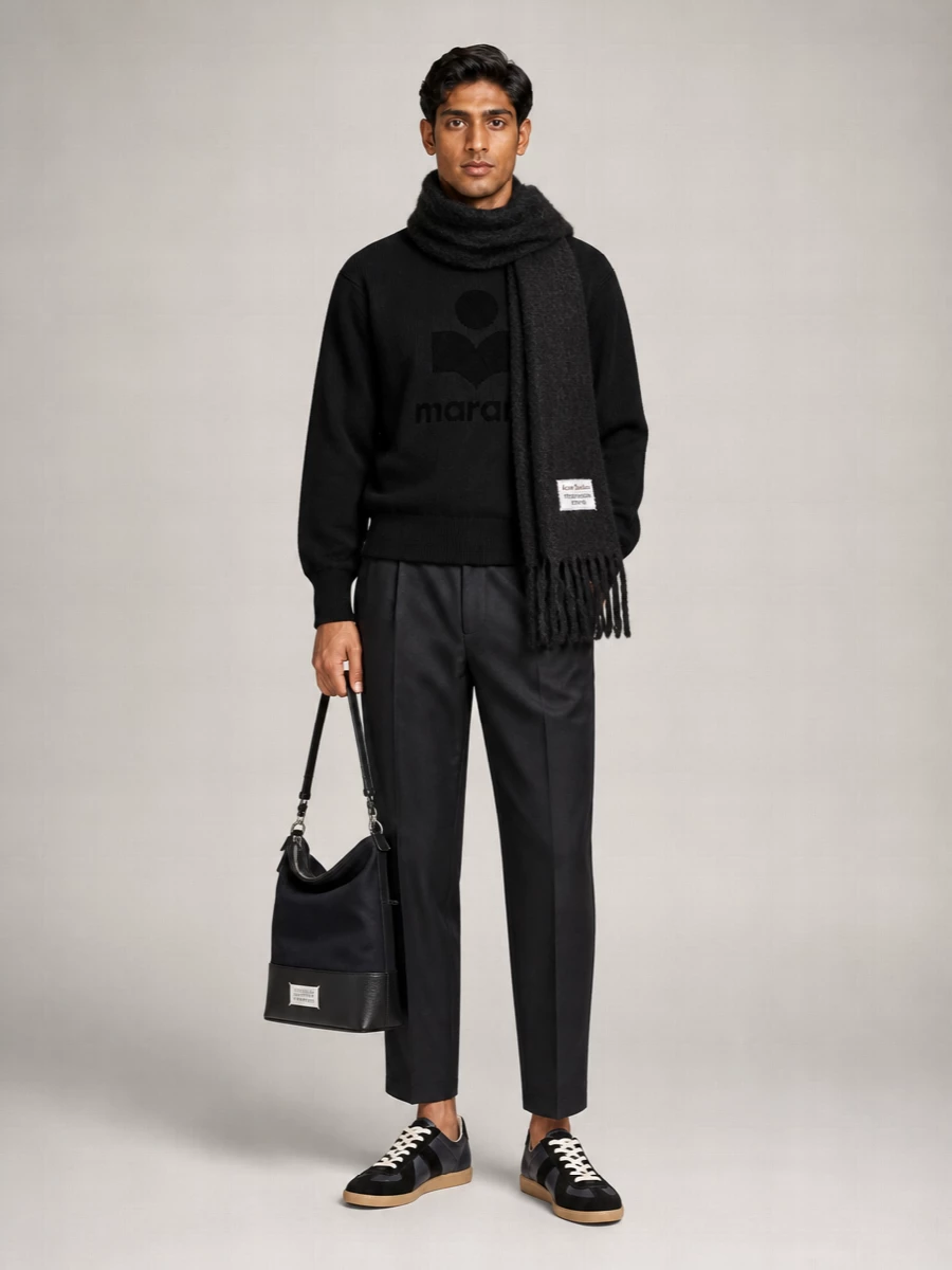 Isabel Marant Black Polyester Blend Ayler Sweater