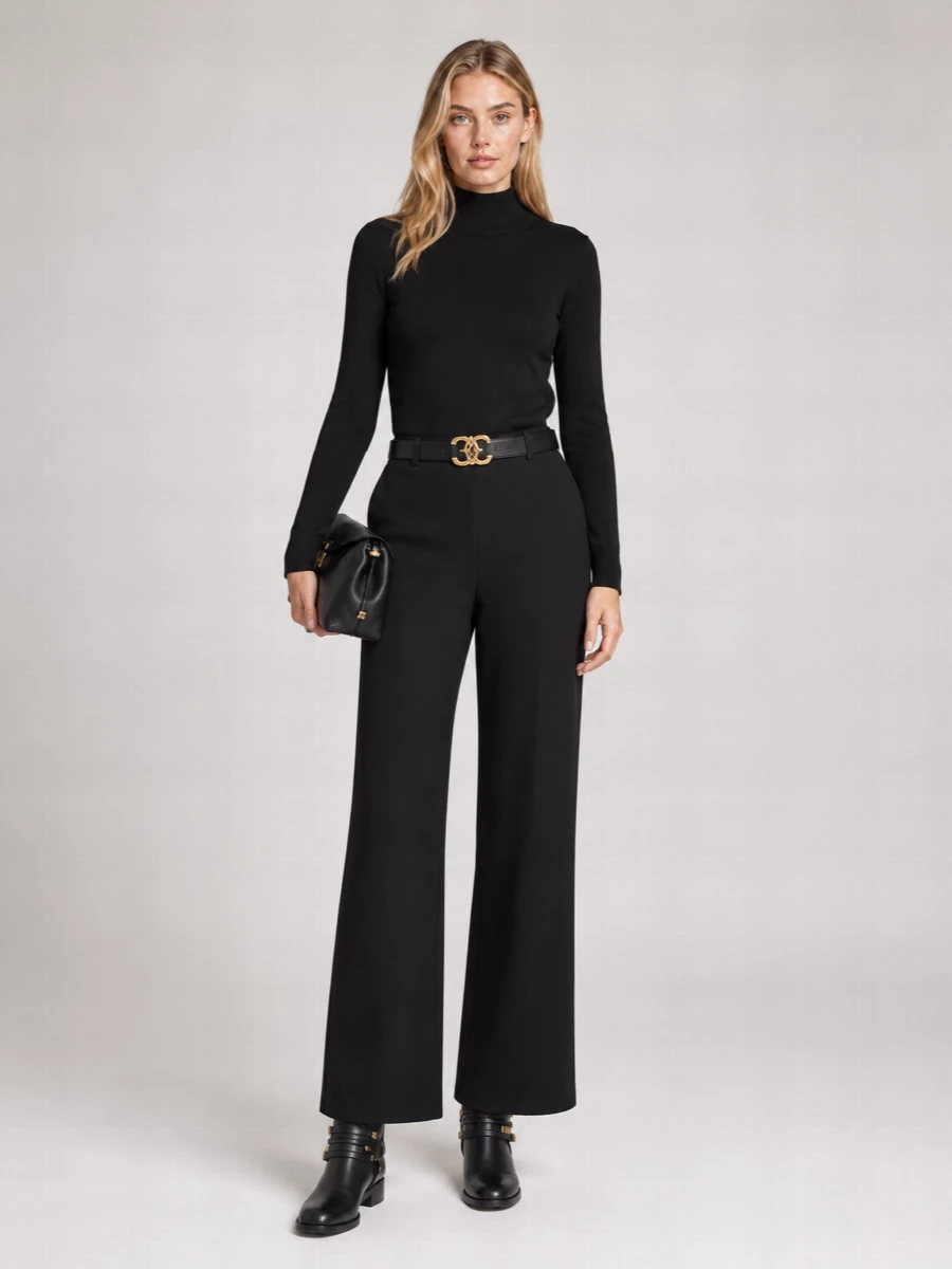 Pinko Cashmere Wool Crewneck Sweatshirt