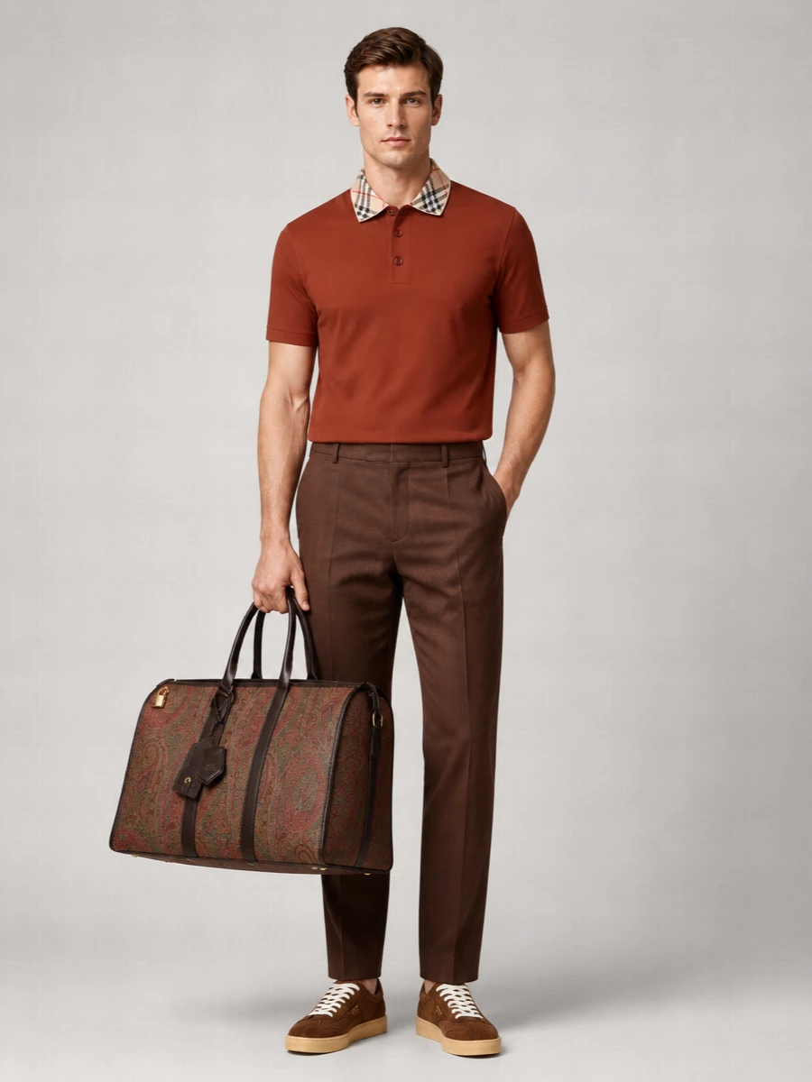 Etro Paisley Travel Bag Leather Trim Tag
