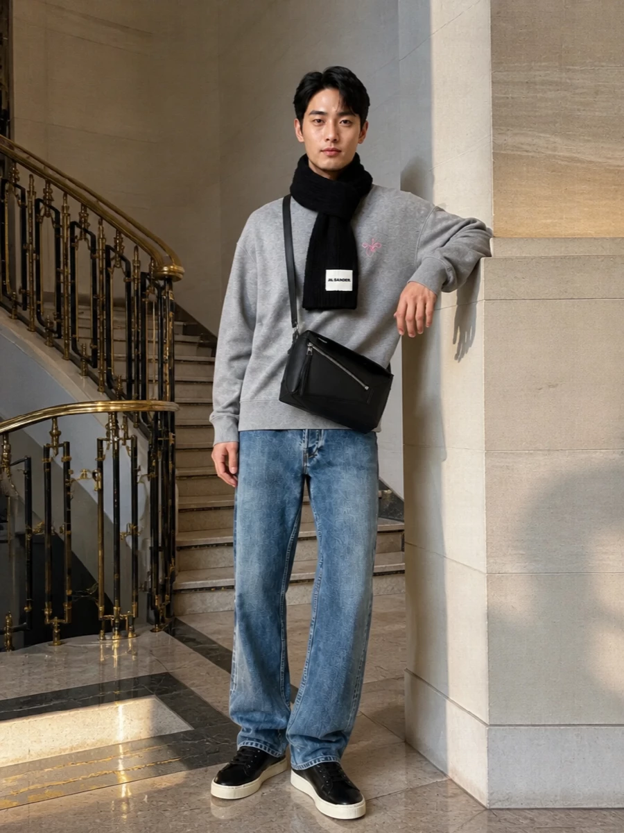 Jw anderson sweatshirt jeans jil sander sneakers