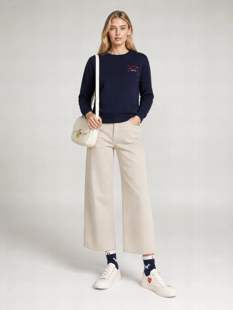 A.p.c. Cotton Logo-Print Sweatshirt