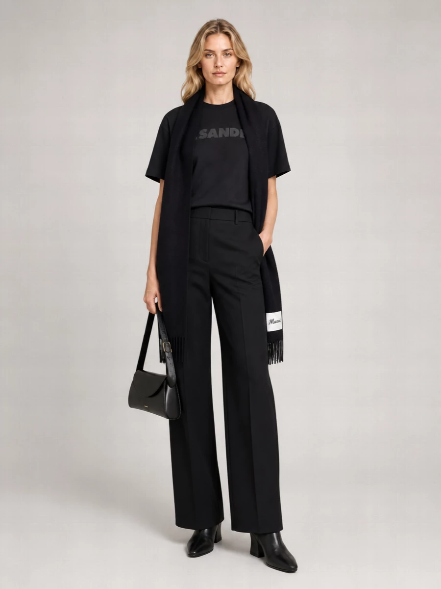 Jil Sander Cotton Oversized Logo T-Shirt