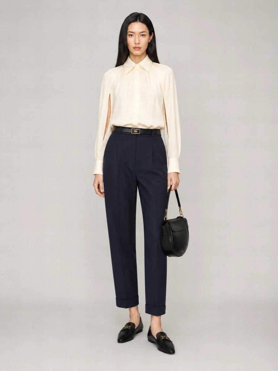 Max Mara Virgin Wool Tailored Trousers