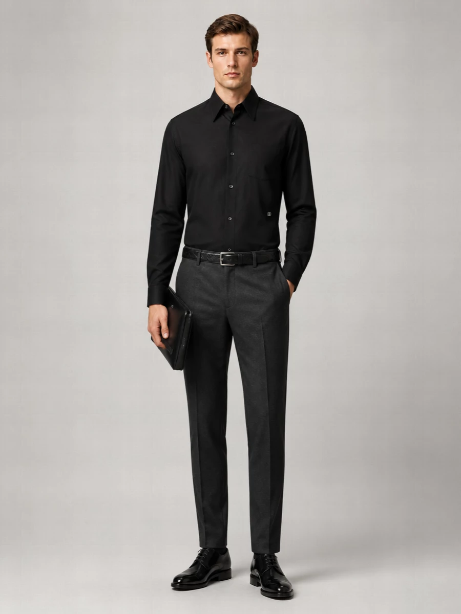 Dolce&Gabbana Linen Shirt With Chest Pocket And Long Sleeves