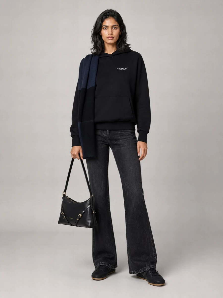 Givenchy Oversized Logo Print Hoodie