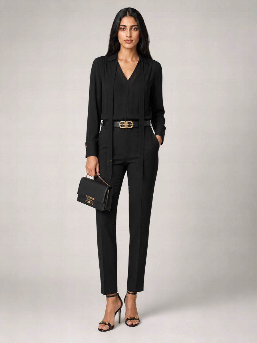 Elisabetta Franchi High-Rise Straight-Leg Tailored Trousers