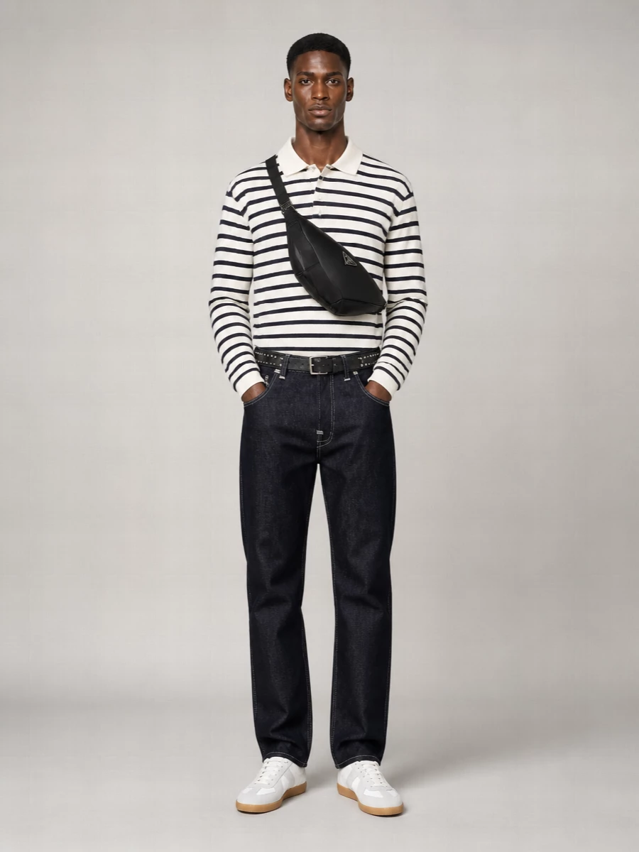 Junya Watanabe Denim Wide-Leg Straight-Leg Jeans