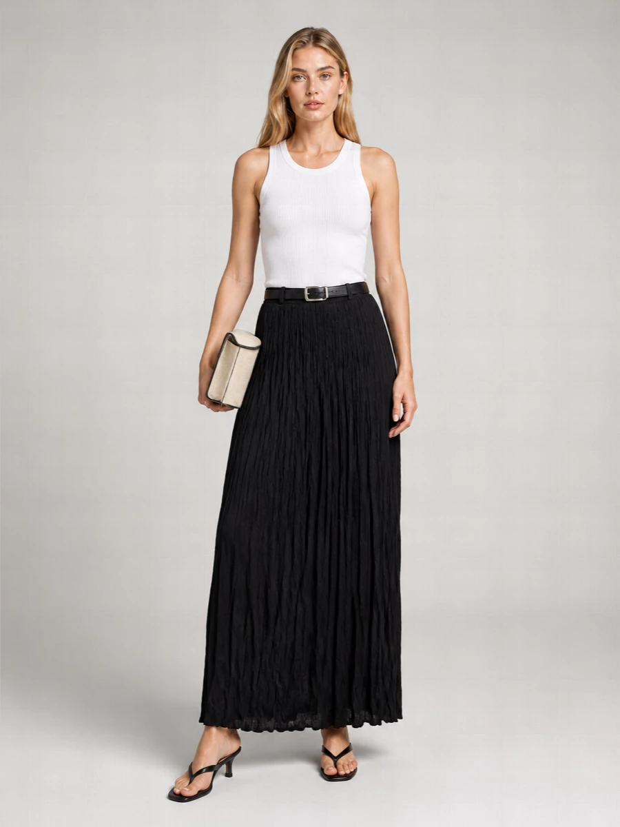 Totême Crinkled Midi Skirt